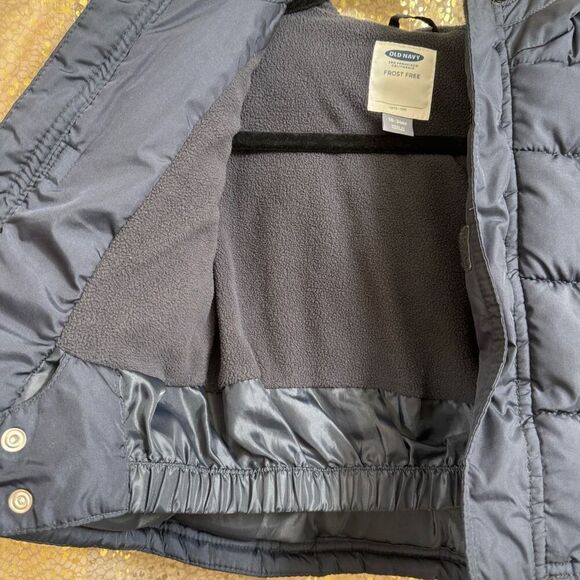 Old Navy Frost Free Navy Blue Winter Puffer Jacket Boys 18-24 Months - Picture 4 of 7